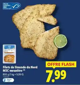 Lidl Filets de limande du Nord MSC meunière offre