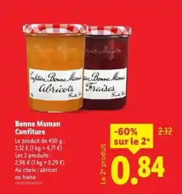 Lidl Bonne Maman Confiture offre
