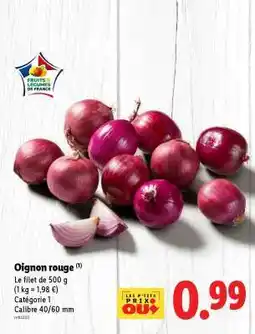Lidl Oignon Rouge offre