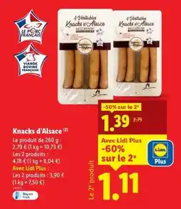 Lidl Knacks d'Alsace offre
