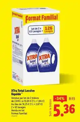 Lidl XTRA TOTAL Lessive liquide offre