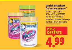 Lidl Vanish détachant Oxi action poudre offre