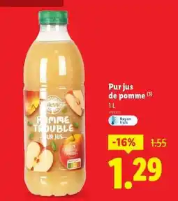 Lidl Pur Jus De Pomme offre