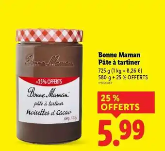 Lidl BONNE MAMAN Pâte à tartiner offre