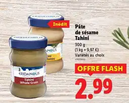 Lidl Pâte de sésame Tahini offre