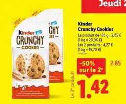 Lidl KINDER Crunchy Cookies offre