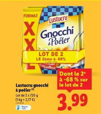 Lidl LUSTUCRU Gnocchi à poêler offre