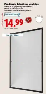 Lidl Moustiquaire de fenêtre en aluminium offre