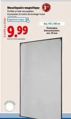 Lidl Moustiquaire magnétique offre