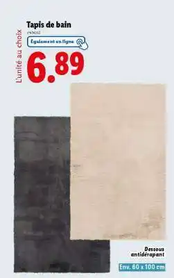 Lidl Tapis de bain offre