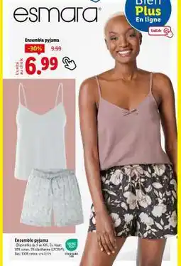 Lidl Ensemble pyjama offre