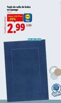 Lidl Tapis de salle de bains en éponge offre