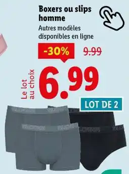 Lidl Boxers ou slips homme offre