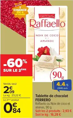 Carrefour Market FERRERO Tablette de chocolat offre