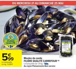 Carrefour Market Moules de corde filière qualité carrefour offre
