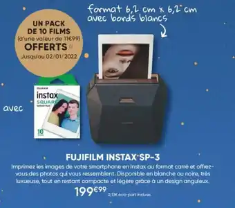Fnac Fujifilm instax SP-3 offre