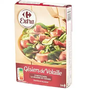 Carrefour CARREFOUR EXTRA Gésiers de volaille cuisinés en confit offre
