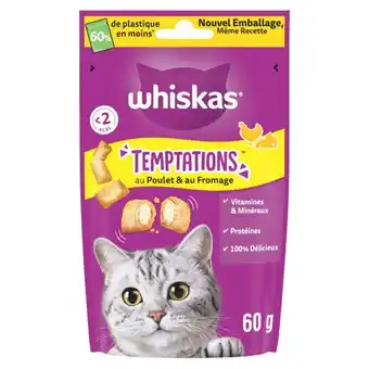 Carrefour Whiskas Friandises pour chats Temptations offre