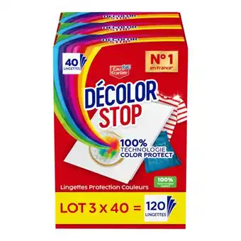 Carrefour DECOLOR STOP Lingettes anti-décoloration offre