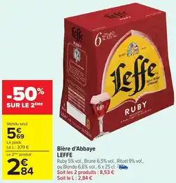 Carrefour Market LEFFE Bière d'Abbaye offre