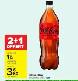 Carrefour Market COCA-COLA Sans sucres offre