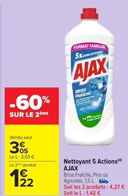 Carrefour Market AJAX Nettoyant 5 Actions offre