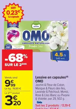 Carrefour Market OMO Lessive en capsules offre