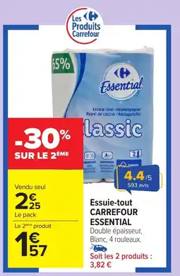 Carrefour Market CARREFOUR ESSENTIAL Essuie-tout offre