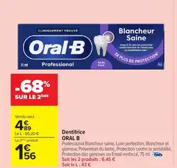 Carrefour Market ORAL B Dentifrice offre