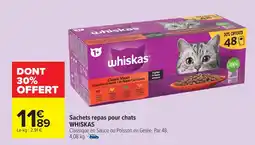 Carrefour Market WHISKAS Sachets repas pour chats offre