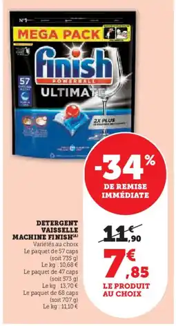 Hyper U FINISH Detergent vaisselle machine offre