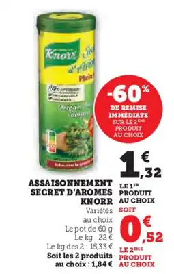 Hyper U KNORR Assaisonnement secret d'aromes produit offre