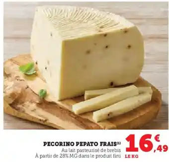 Hyper U Pecorino pepato frais offre