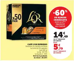 Hyper U Cafe l'or espresso offre