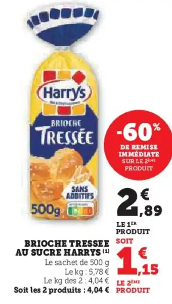 Hyper U HARRYS Brioche tressee au sucre offre