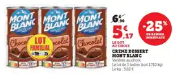 Hyper U MONT BLANC Creme dessert offre