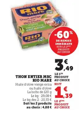 Hyper U RIO MARE Thon entier msc offre