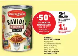 Hyper U PAUL ET LOUISE Ravioli offre