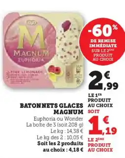 Hyper U MAGNUM Batonnets glaces offre
