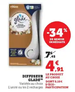 Hyper U GLADE Diffuseur offre