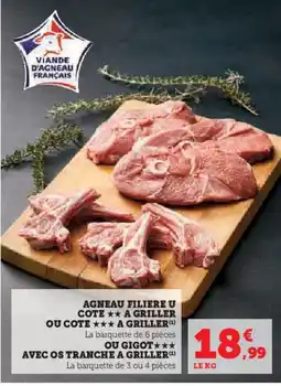 Hyper U Agneau filiere u cote✶✶a griller ou cote a griller offre
