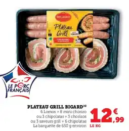 Hyper U BIGARD Plateau grill offre