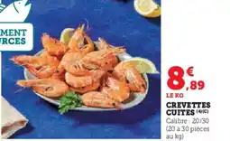 Hyper U Crevettes cuites offre
