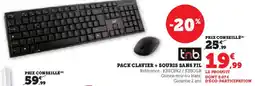 Hyper U TNB Pack clavier + souris sans fil offre