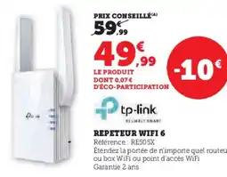 Hyper U Repeteur wifi 6 offre