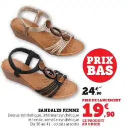Hyper U Sandales femme offre