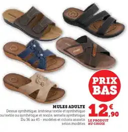 Hyper U Mules adulte offre