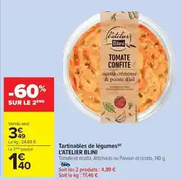 Blini - tartinables de légumes