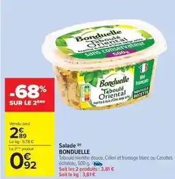 Carrefour Drive Bonduelle - salade offre