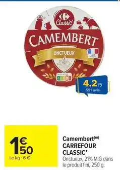 Carrefour Drive Carrefour - camembert classic' offre